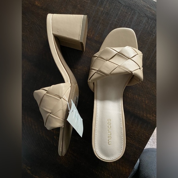 Khloe Square Toe Woven Chunky Block Heel Mule size 8 - Picture 7 of 9